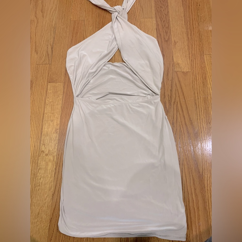 Criss Cross Halter Bodycon Party Dress